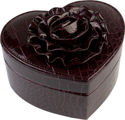 

BlushBees Blossom Rose Heart Shaped Organiser Vanity Box(Chocolate Brown)