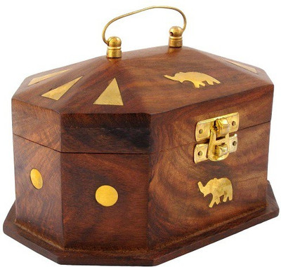 

Fabulo crafted jewellery box Vanity Box(Brown)