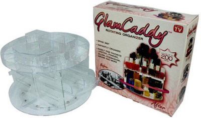 

Divinext Glam Caddy Rotating Cosmetic Organizer Makeup Vanity Box(White)