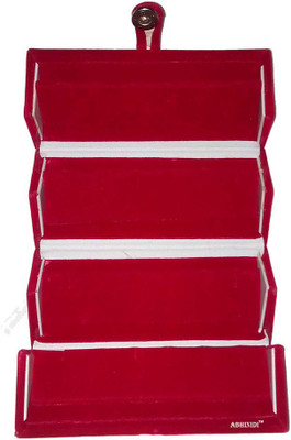 Abhinidi Set of 1 Maroon velvet coated Earring folder case Box Vanity Box(Maroon) available at flipkart for Rs.107