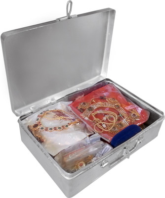 

Jayco Aluminium Jewel Packing and Storage Box - Medium Jewellery / Cash / Documents Storage / Packing / Shipping Vanity Box(Silvery Grey)