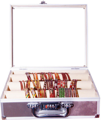 Satisfaction Royal to store bangles Vanity Box(Silver)