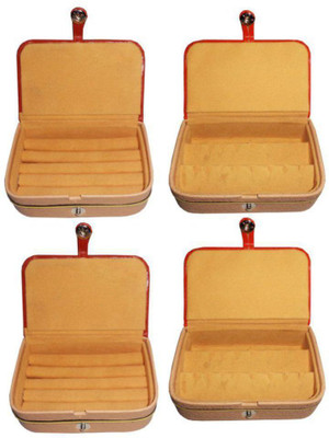 

Aadhya comboo of earring and ring pack of 4 keep delicate jewellery safe Vanity Box(Brown)