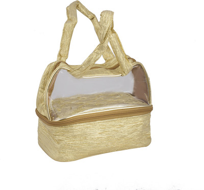 

Bagathon India Transparent Makeup Pouch Cosmetic and Jewellery Kit Vanity Box(Gold)