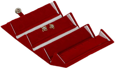 

Kuber Industries Earing Organiser In Hard Board Material (12 Pair Capacity) Make up Vanity Box(Red)