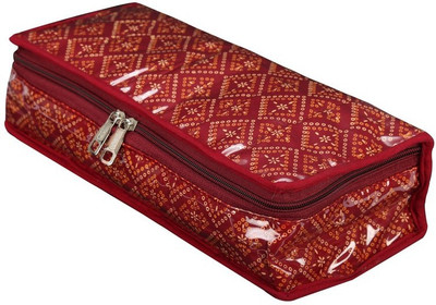 

SuiDhaga Jewellery Kit Cotton Jewellery Box Vanity Box(Maroon)