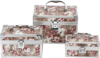 

Stripes Vanity box Makeup Vanity Box(Multi Colour)