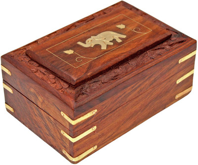 

Craftatoz VB-23 perfect for wedding, gifts, make up Vanity Box(Brown)