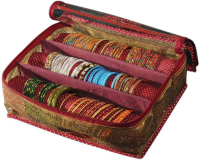 

Srajanaa Organiser / Bangle Box 3 Rods Vanity Box(Multicolor)