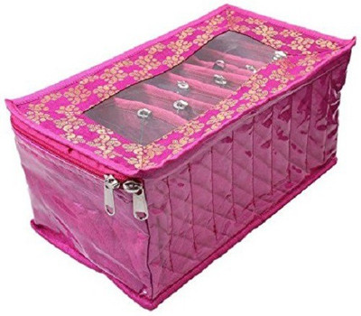 

Kuber Industries Box With 10 Transparent Pouches (Pink) Make Up Vanity Box(Pink)