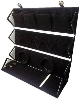 

Addyz Earring Bangle Chain Folder jewelry Vanity Box(Black)