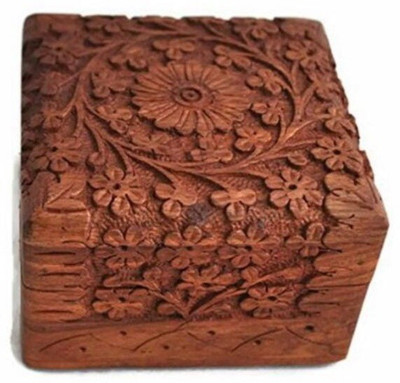 

Desi Karigar small box makeup Vanity Box(Brown)