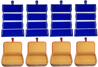 

Abhinidi Set of 8 velvet case Ring and Earring storage travelling Folder Jewellery Vanity Box(Multicolor)