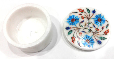 Stonearts Marble Case Jewellery Box Vanity Box(White)
