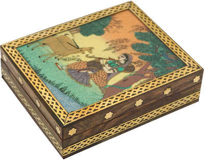 

R S Jewels Wooden Handmade Jewellery Box Vanity Box(Multicolor)