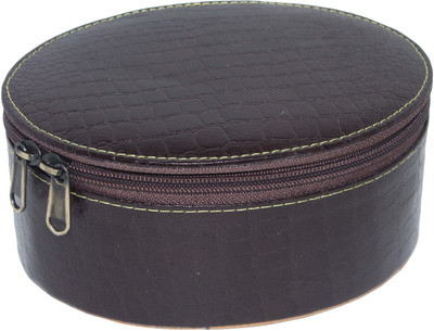 

Felicita Leather Box Multy Use Vanity Box(Brown, Dark Brown)