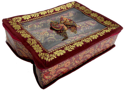 

Kuber Industries Three rod Bangle Jewellery Vanity Box(Maroon)