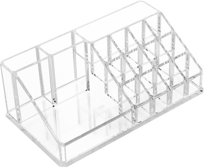 

Rajica 16 Section Cosmetic and Jewelry Organizer Makeup Vanity Box(Transparent)