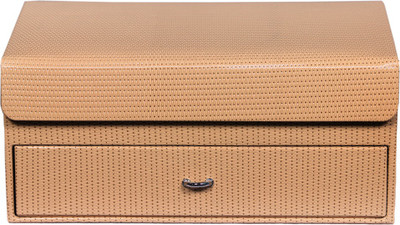 

Leather World Trendy Jewellery Vanity Box(Beige)