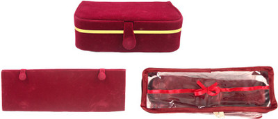 

Annapurna Sales Churi/Bangles or Multy Jewellery or Ring Case - Set of 3 Pcs. Jewellery Vanity Box(Maroon)