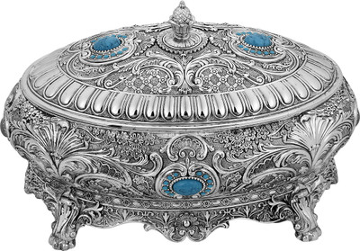 

Oranate Antique Jewellery Box Vanity Box(Silver)