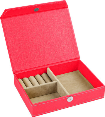 

Eco-Leatherette Travel 6"X8" Jewellery, Ring, Bangles Vanity Box(Pink)
