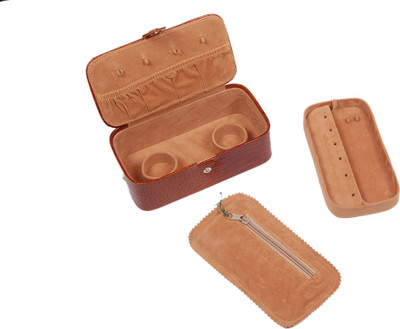 

Bulaky vanity case Jewellery Vanity Box(Tan)