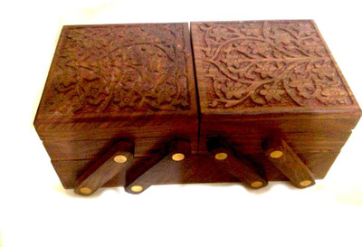 

Alishba wooden box makeup Vanity Box(Brown)