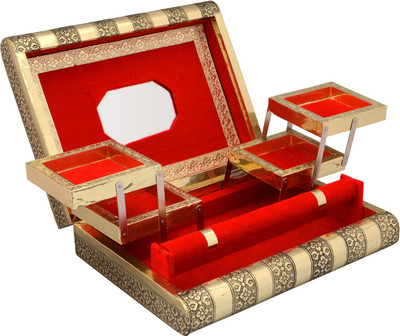 

Happy Craft Jewellery Organizer Vanity Box(Golden)