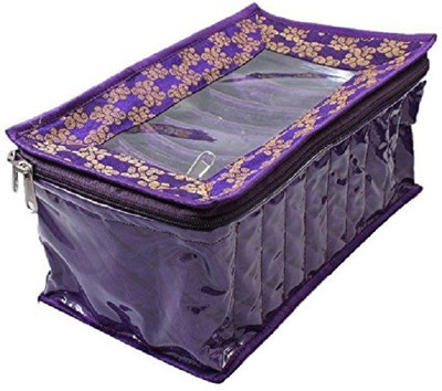 

Kuber Industries Box With 10 Transparent Pouches Make Up Vanity Box(Blue)