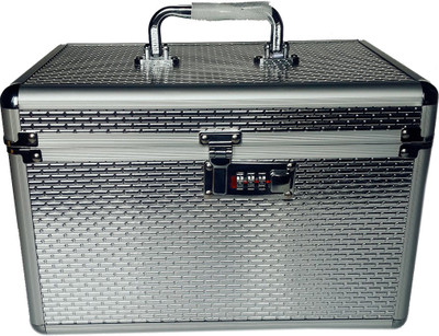 

Bonanza makeup cosmetic Jewerly Vanity Box(Silver)