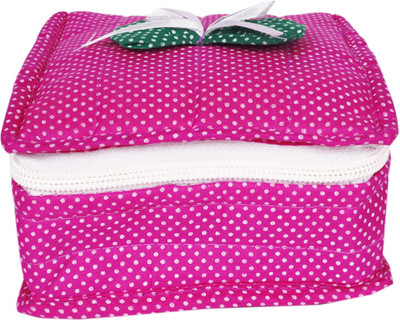 

Hanu Enterprises Locker Jewellery Kit Makeup Vanity Box(Light Pink)