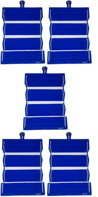 

Abhinidi Set of 5 velvet Earring Folder case Jewellry storage travelling Jewellery Vanity Box(Blue)