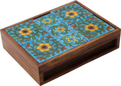 

Indigenous Usable Box Jewellary Box, Dry Fruit Box, Masala Box Vanity Box(Blue)