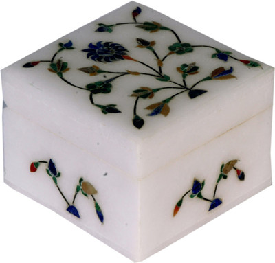 

Avinash Handicrafts White Stone Jwellery Box 3x3" Jewellery Vanity Box(White)
