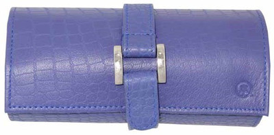 

Hide Park Genuine Leather Jewellery Roll, Makeup Vanity Box(Blue)