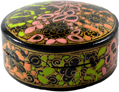 Craftuno Handcrafted Paper Mache Box Showpiece Vanity Box(Multicolor)