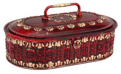 

Sogo PLASTIC ROSE BOX Storage And Daily Use, stores all types of jewellery, accessories Vanity Box(Red)