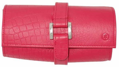 

Hide Park Genuine Leather Jewellery Roll Or Jewellery Vanity Box(Pink)