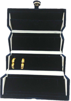 

Addyz Earring Box Jewellery Vanity Box(Navy Blue)