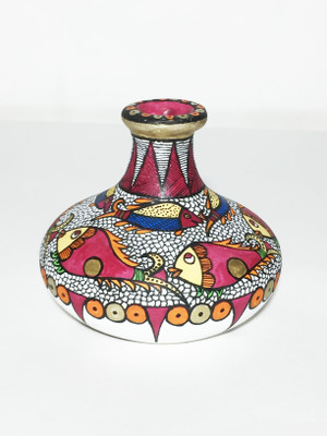 

U-arte RED FISH Terracotta Vase(3.14 inch, Multicolor)