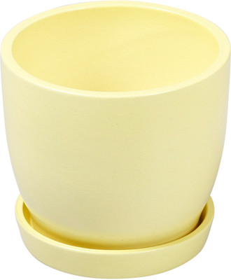 

DECARDO Ceramic Vase(6 inch, Beige)