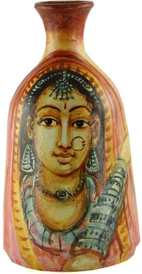 

eKolhapuri Terracotta Vase(7 inch, Multicolor)