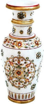 

Chitra Handicraft Marble Flower Pot Stoneware Vase(9 inch, Multicolor)