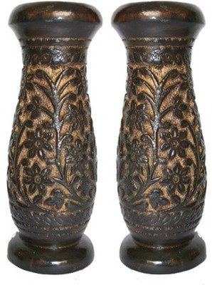 

Onlineshoppee Wooden Vase(11 inch, Brown)
