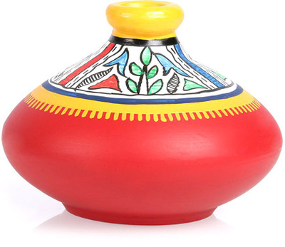 

VarEesha Terracotta Vase(3 inch, Red)