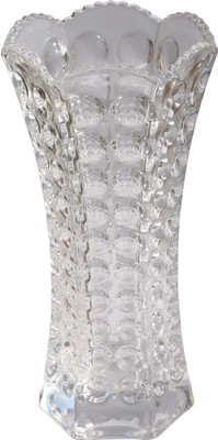Ruhi's Creations Crystal Vase(9.5 inch, White)
