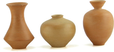 

eKolhapuri Terracotta Vase(3 inch, Multicolor)