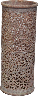 

Artist Haat Natural soapstone with carving art Stoneware Vase(10 inch, Beige)