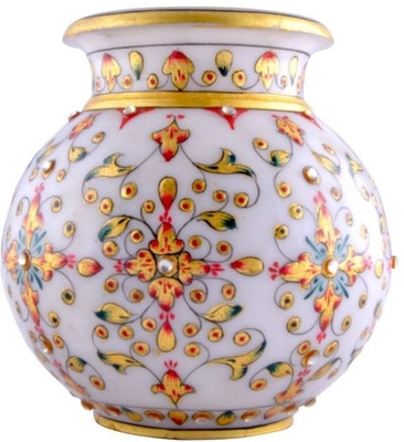 

Chitra Handicraft Marble Lotta Stoneware Vase(4 inch, Multicolor)